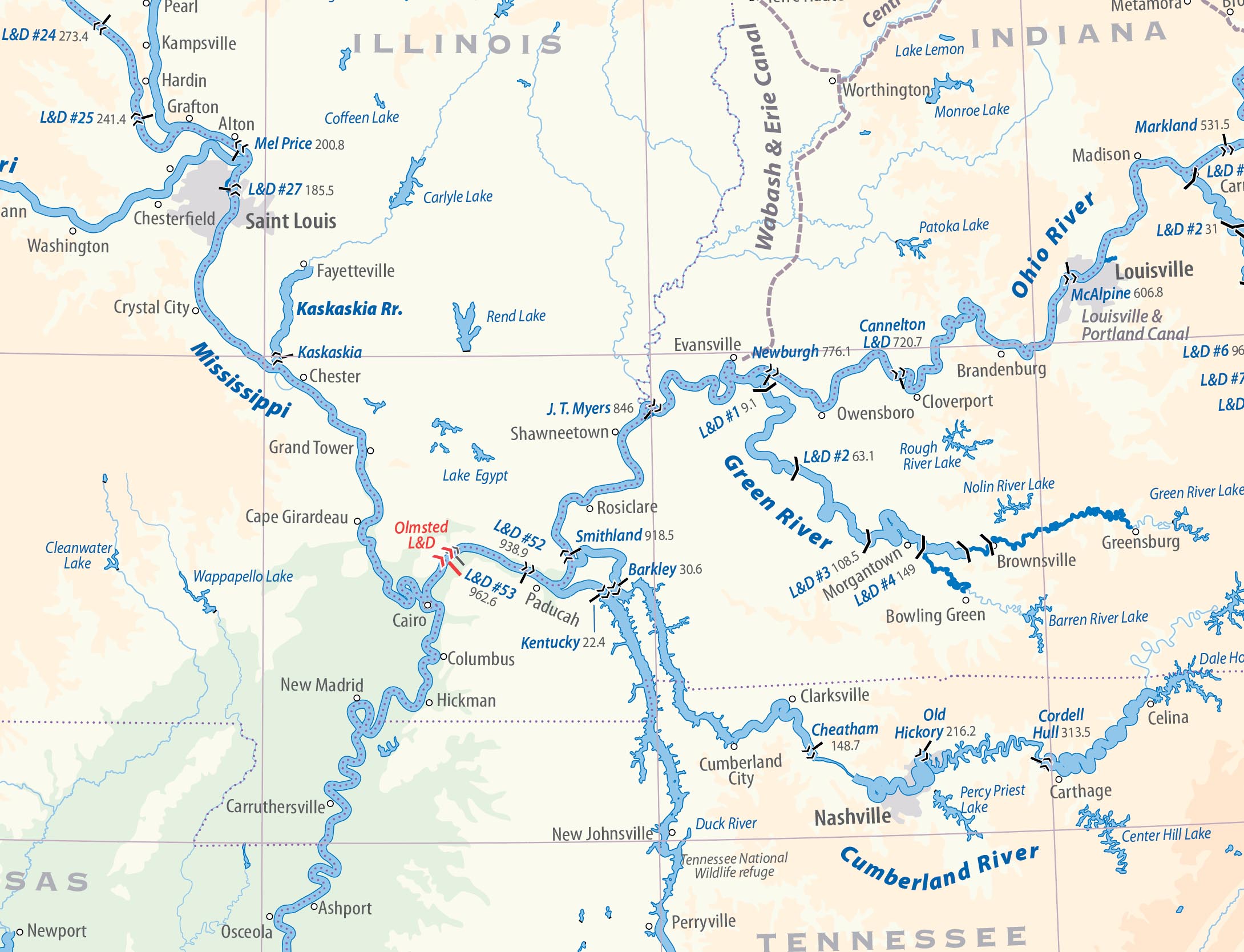 Inland　North　Edwards-May　American　Waterways　Map　Publications